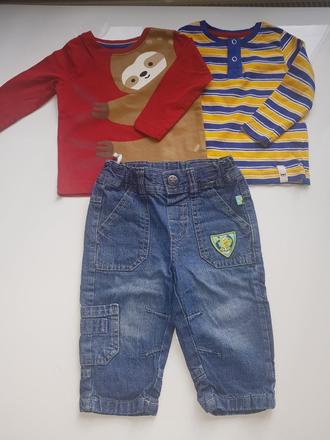 2ks trička kuniboo+rifle okay 62/68, 68–80