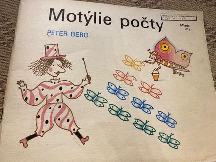 Motýlie počty retro starý pracovný zošit 1984,