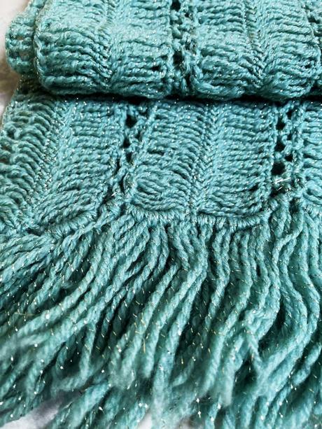 Vlnený prehoz/štóla na večerné šaty, 4xl