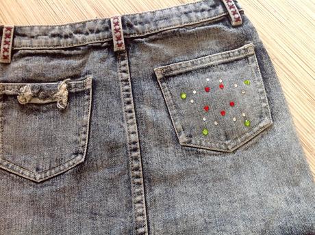 Riflová sukňa, george,140