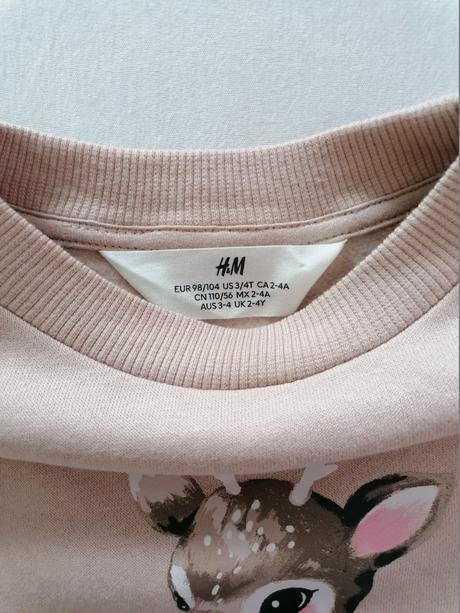 Nova mikina 98/104 so zvieratkami, h&m,98