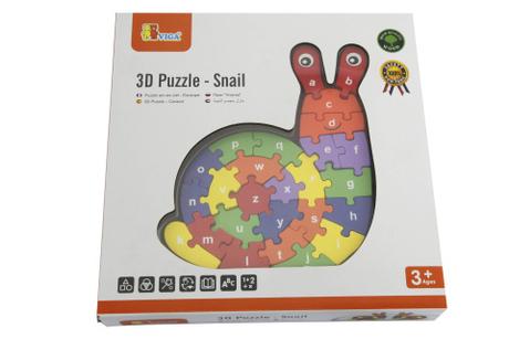Viga 3d puzzle slimák s písmenkami,