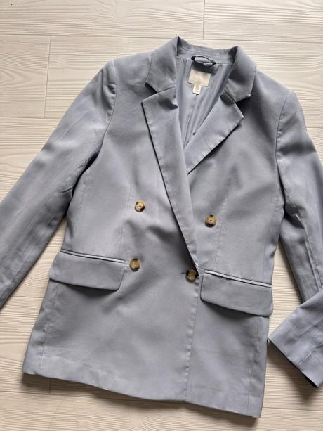 H&m - baby blue blazer, h&m,xs