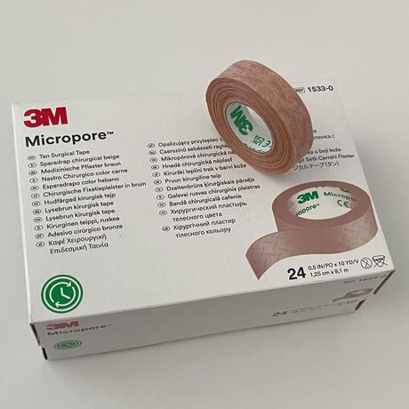 3m micropore náplasť papierová 1,25cm x 9,1m hnedá, 