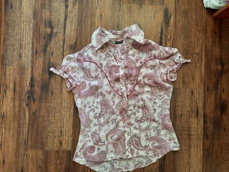 Ružová kašmírová blúzka, s