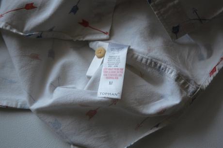 Pánska košeľa topman s potlačou šípov, m