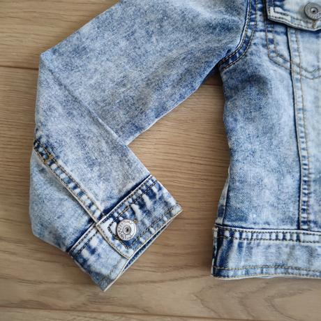 Štýlová riflová bunda s nášivkou na chrbte 104/110, 110