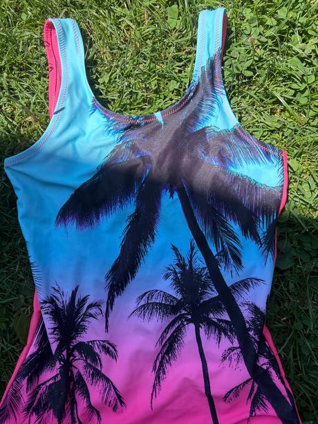 Plavky jednodielne palmy 10-12 rokov, h&m,152