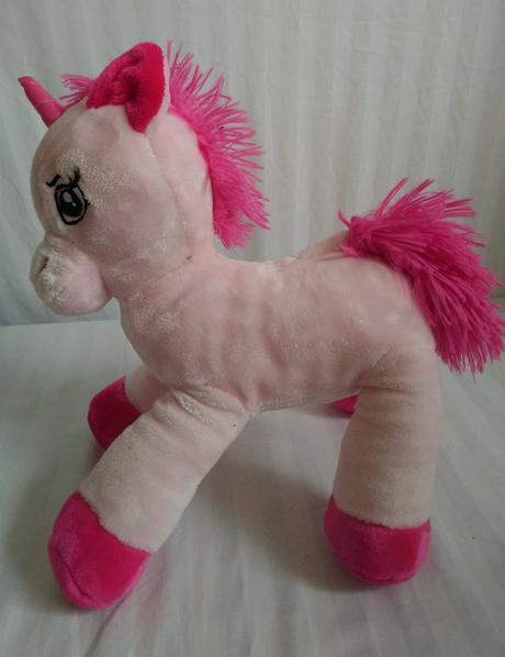 Plyšový ružový jednorožec, 41 cm,