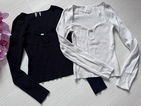 H&m - dva topy, h&m,xs