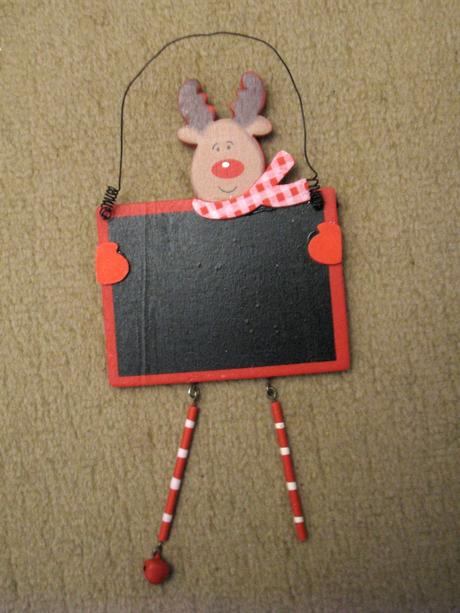 Vianočná tabuľka - sobík, 