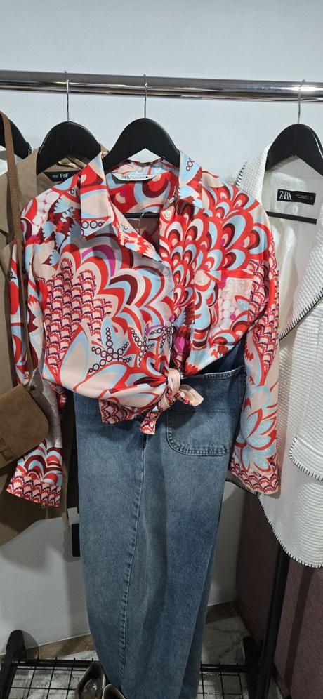 Saténová košeľa zara, zara,m