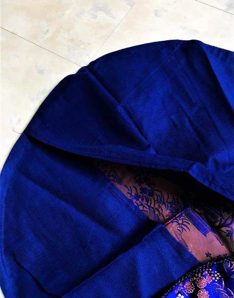 Brokátová okrúhla obliečka na vankúš, 