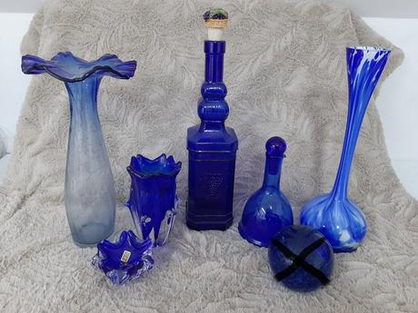 7 x váza, fľaša, ťažítko., 