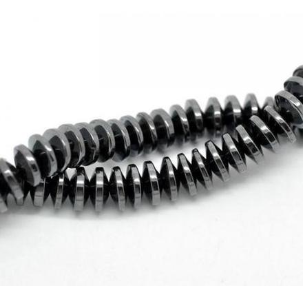 Hematitové korálky 8x4 mm, 
