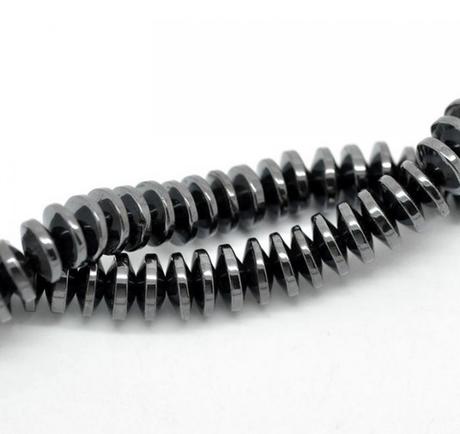 Hematitové korálky 8x4 mm, 