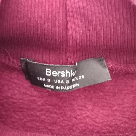 Bordová mikina, bershka,s