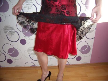 Šaty čipka - satén., s