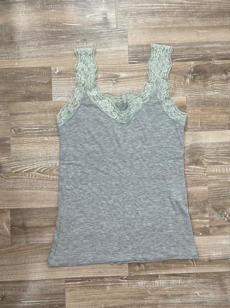 Elastické letné tričko/tielko ramienka čipkovane, m