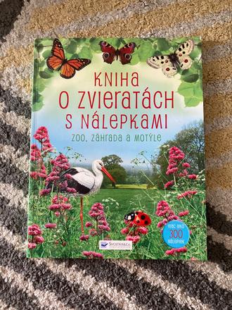 Kniha o zvieratách s nálepkami-zoo,záhrada,motýle,