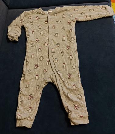 Zimné vatované pyžamo / overal 80 pingu, h&m,80