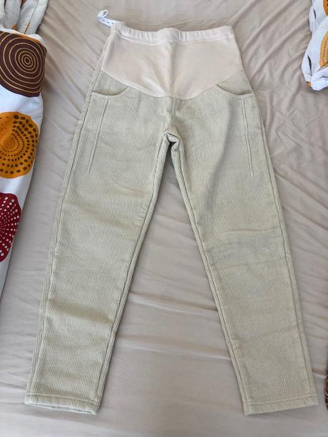 Tehotenske rifle jeansy zateplene, m