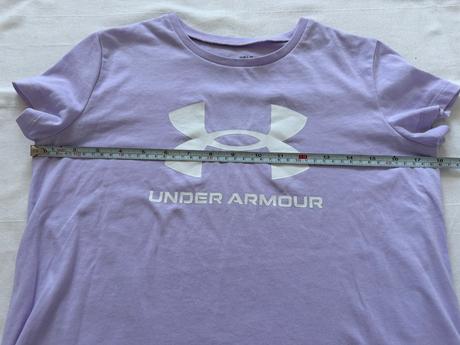 Lila tričko under armour, veľkosť ylg (147-158 cm), xs