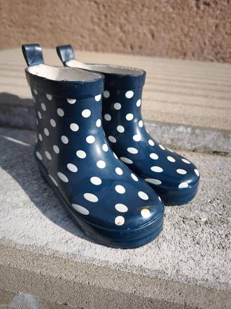 Tmavomodré bodkované gumáky playshoes 23, playshoes,23
