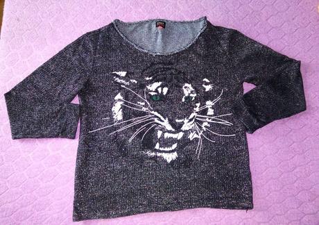 Šedý svetrík s potlačou, only,m