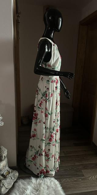 Krémové nádherné dlhé šaty zn. chantall, chantall,38 / m