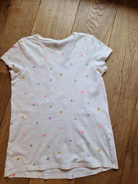 Bodkovane tricko h&m kratky rukav, h&m,134