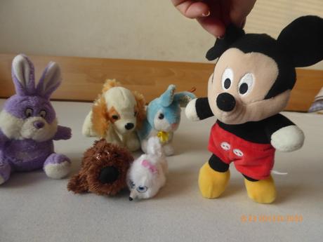 Plyšáky-mickey mouse,zajačiky., 