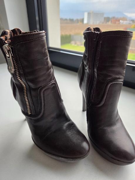 Kožené kotničky, guess,36