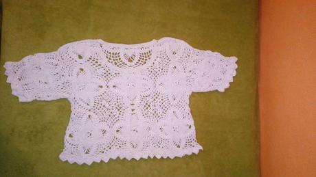 Biely crop top s/m, 164