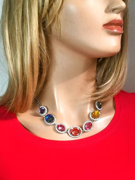 Bijou brigitte - náhrdelník s farebnými kryštálmi, bijou brigitte