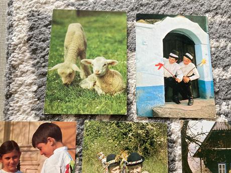 Retro fotkové 80-90roky veľká noc 6ks,