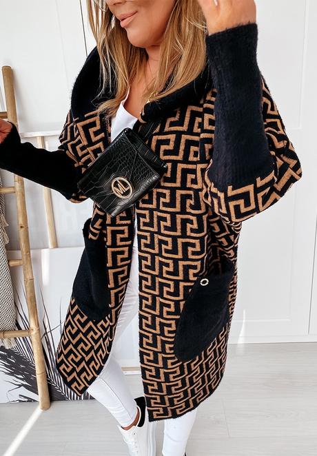 Hnedý vlnený kabát, l / m / s / xl