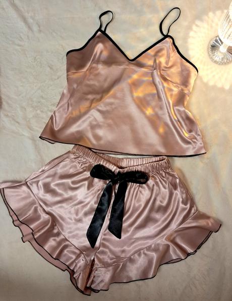 Saténový komplet pyžamo, m