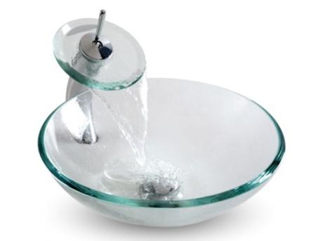 2 ks umývadlo zo skla plus batérie a montážne krúž,