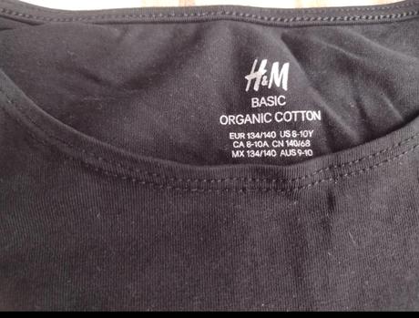 2x čierne tričko, h&m,134