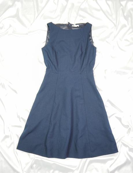 Kvalitné tmavomodré šaty h&m, h&m,34