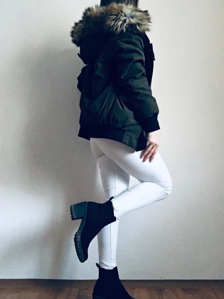 Dámska olivová bunda, new yorker,m