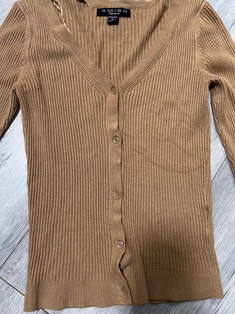 Hnedý cardigan svetrík, amisu,xs