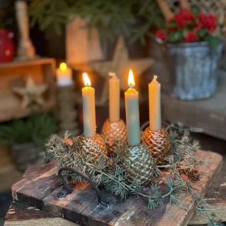 Sviečky svetlo zelené - 4 ks ( sada ),