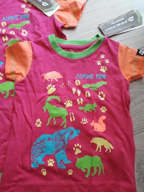 Nenosené tričká pre sestričky 92 a 140, alpine pro,92 / 140