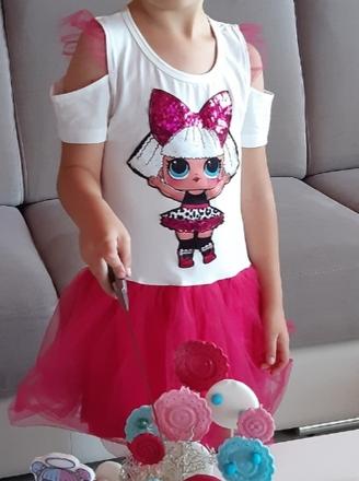 Šaty lol s prestrihom 122, 122