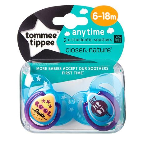 Tommee tippee cumlík c2n silikón any time 6-18m, 2, tommee tippee