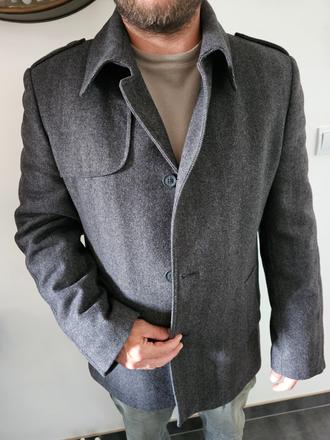 Prechodný kabát konik rybia kosť, xl