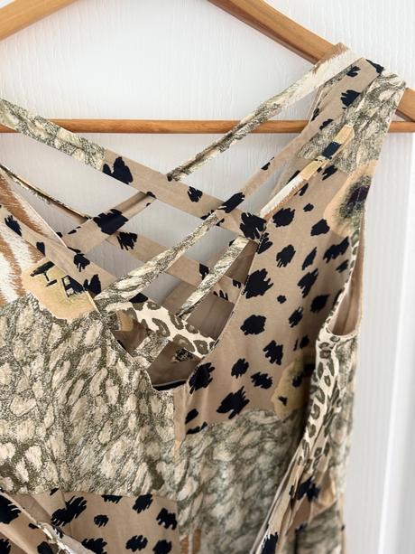 Jedinečné vintage šaty jean claire, safari, l