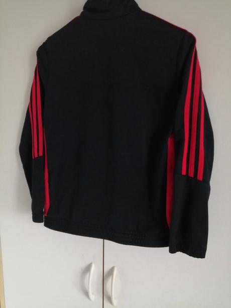 Mikina čierno cervene znackove adidas vel. 140, adidas,140